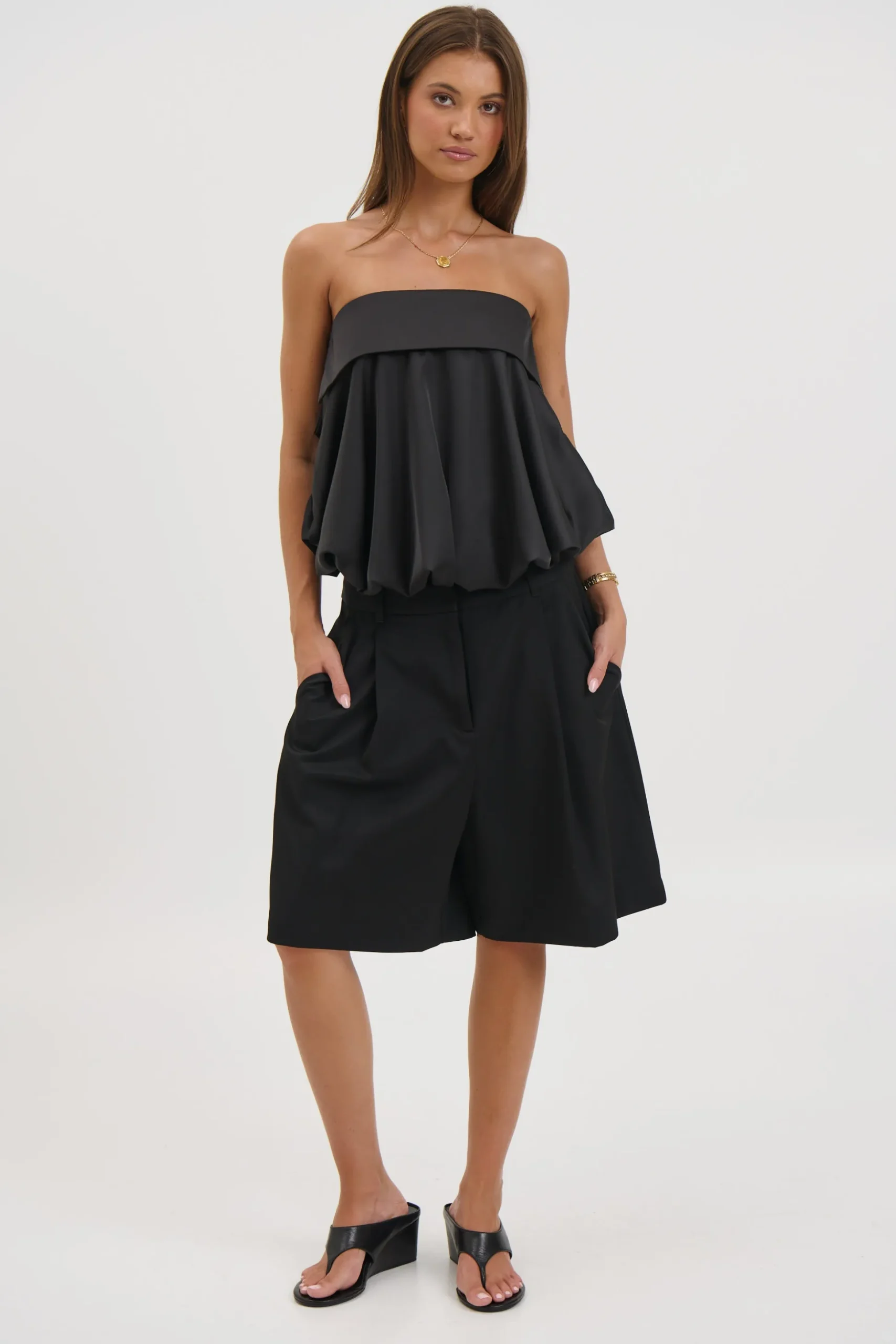 Makenzie Strapless Top Black