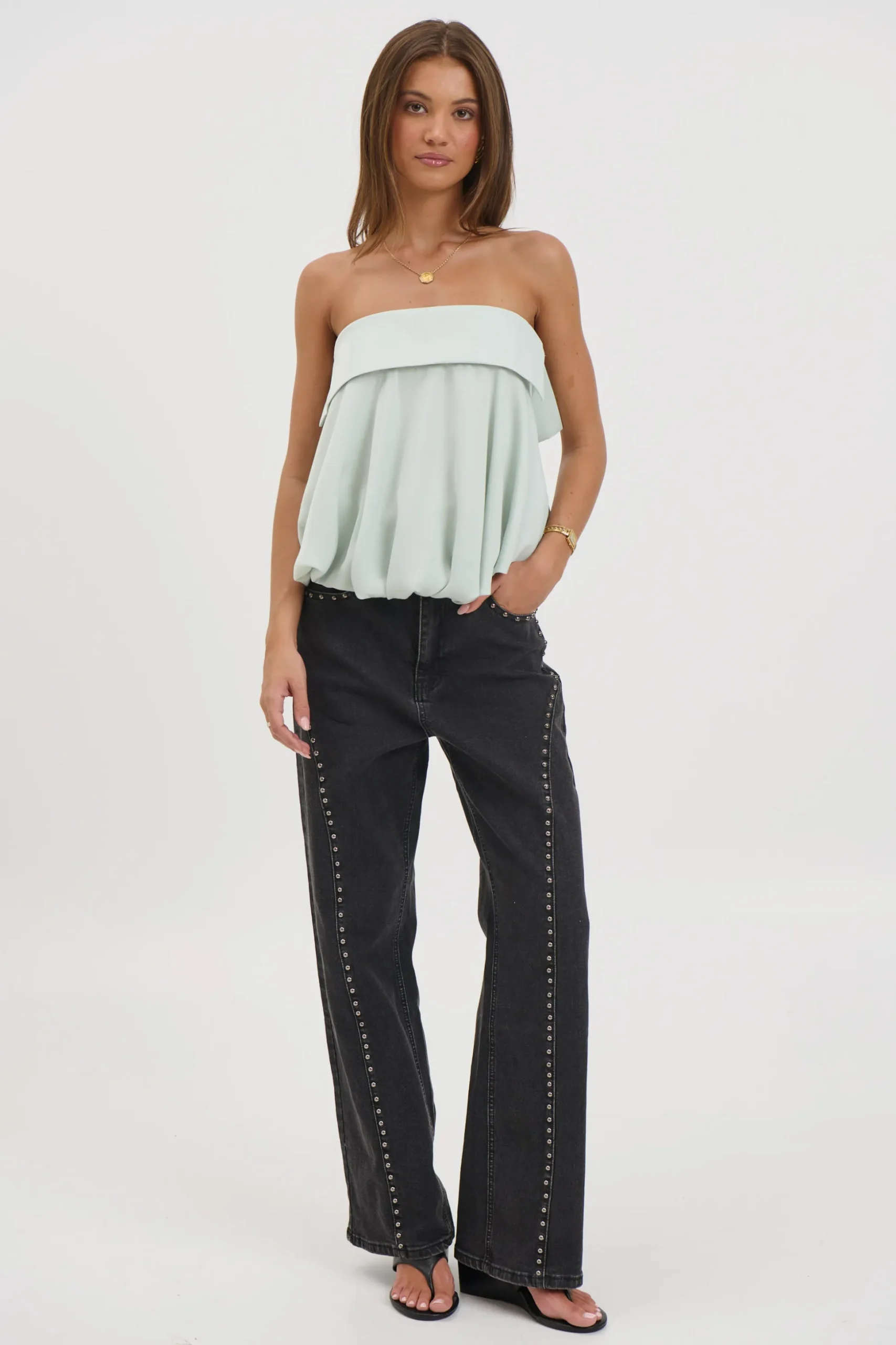 Makenzie Strapless Top Mint