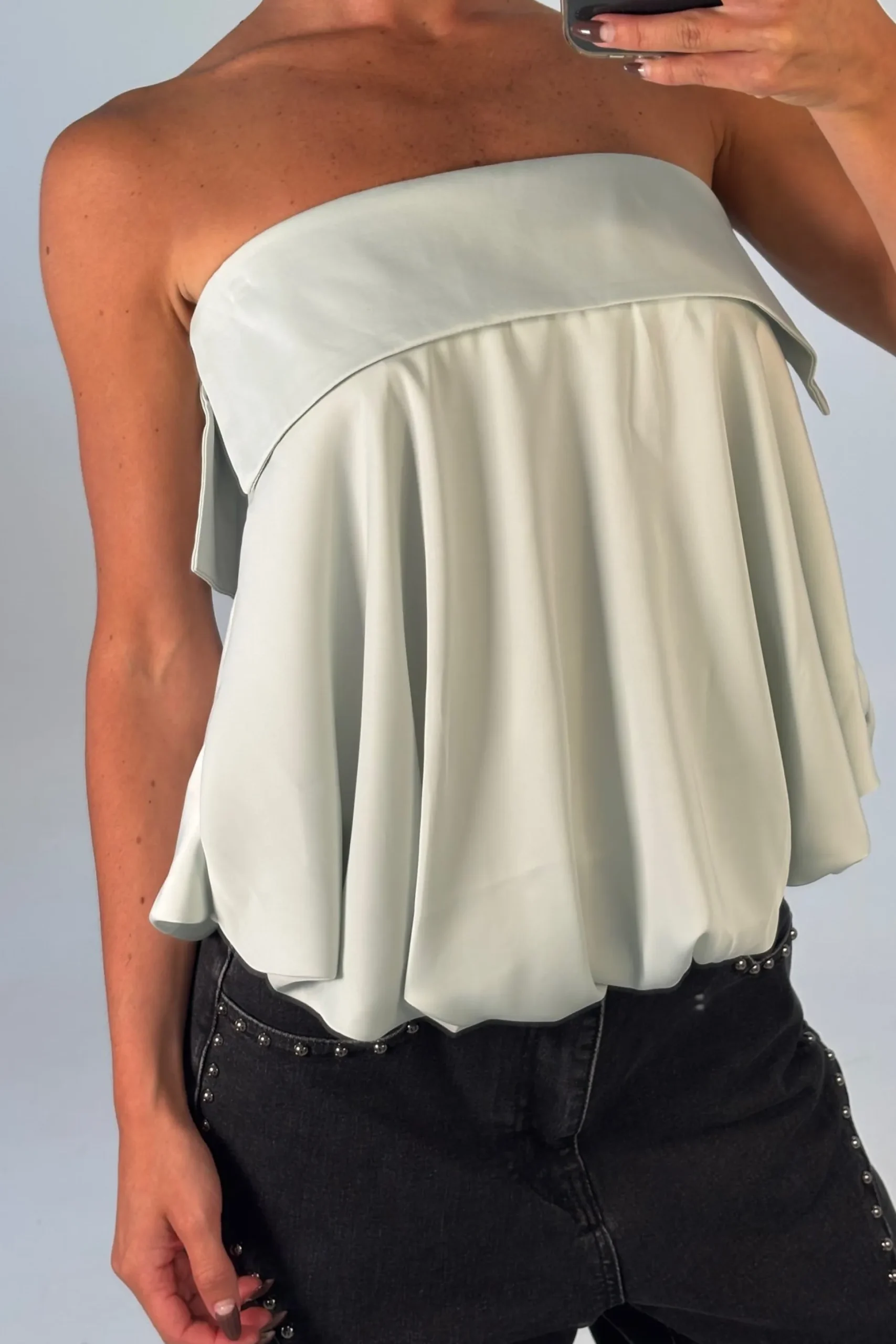 Makenzie Strapless Top Mint