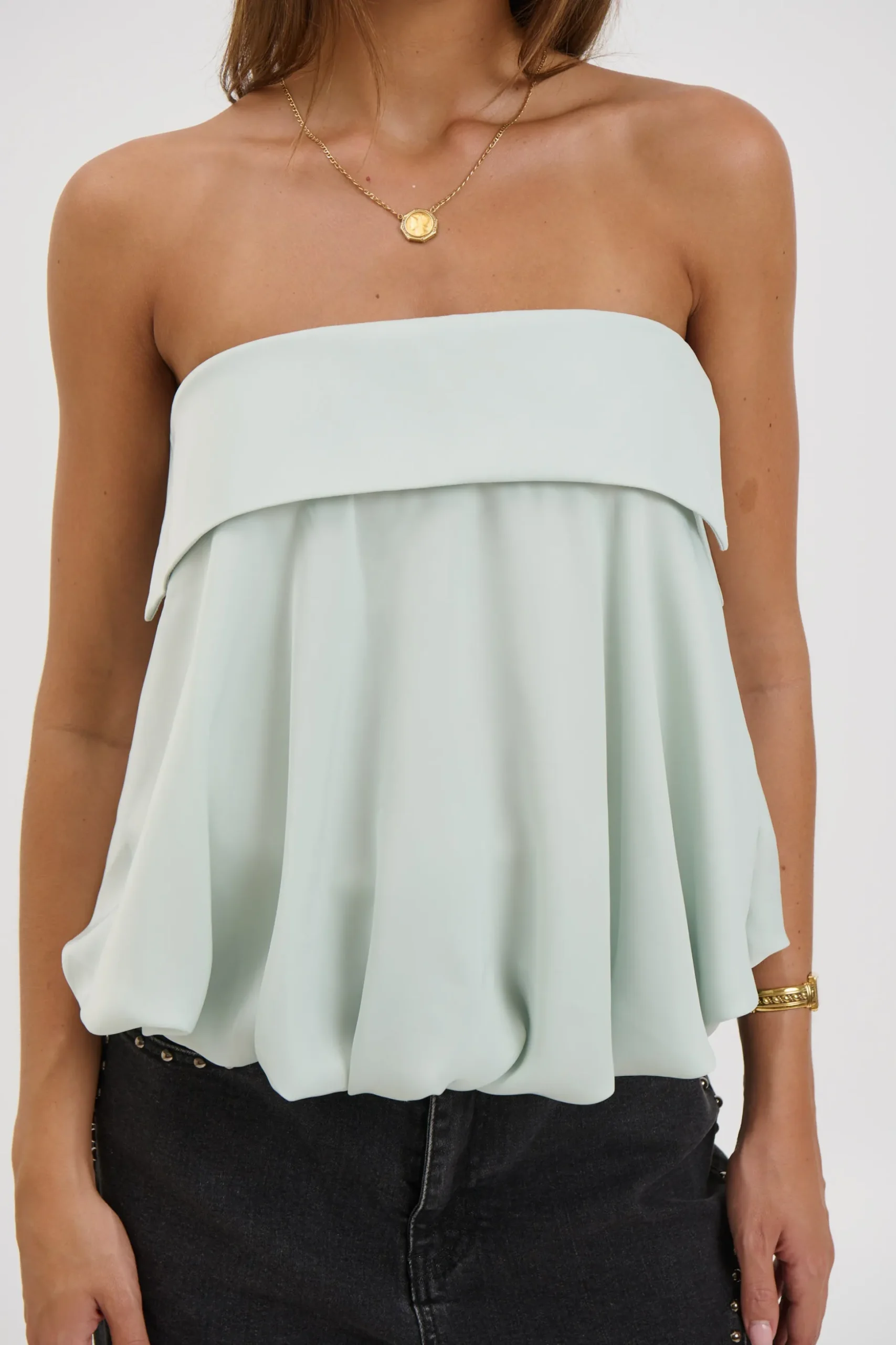 Makenzie Strapless Top Mint