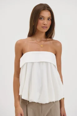 Makenzie Strapless Top White
