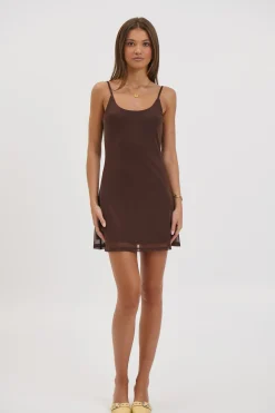 Malia Mini Dress Chocolate