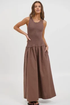 Malibu Maxi Dress Chocolate