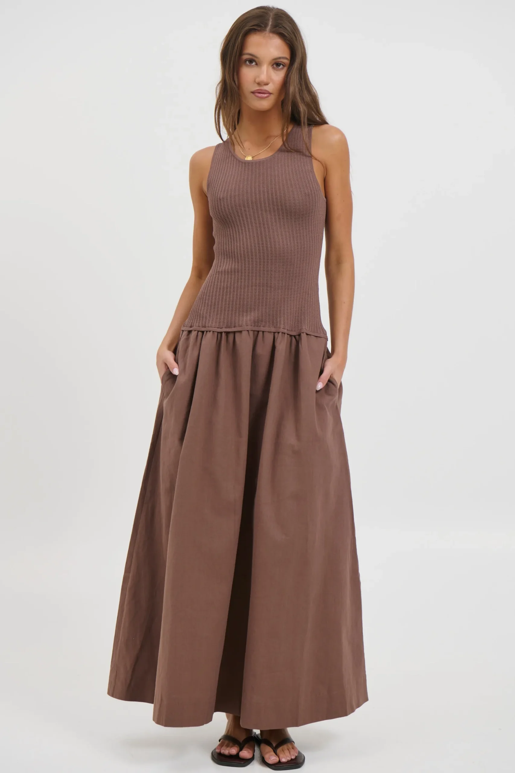 Malibu Maxi Dress Chocolate