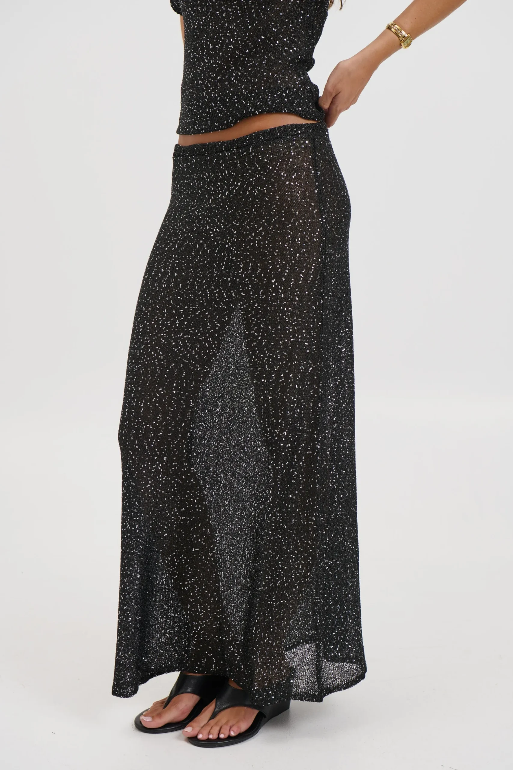 Manni Midi Skirt Black