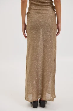 Manni Midi Skirt Gold