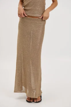 Manni Midi Skirt Gold