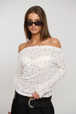 Mardy Sheer Top Ivory