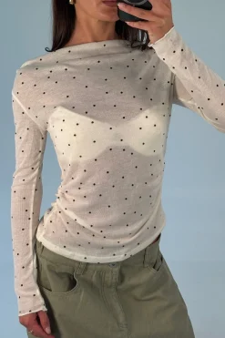 Mardy Sheer Top Ivory