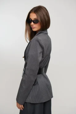 Maya Blazer Dark Grey