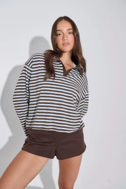 Megan Long Sleeve Chocolate