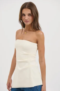 Melinda Strapless Top Cream