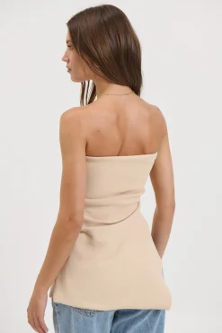 Melinda Strapless Top Sand
