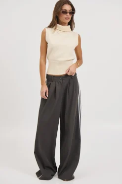 Michelle Turtle Neck Top White