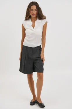 Mika Short Pinstripe