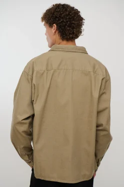 Mike Cotton Drill Shacket Khaki