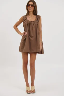 Miley Mini Dress Chocolate