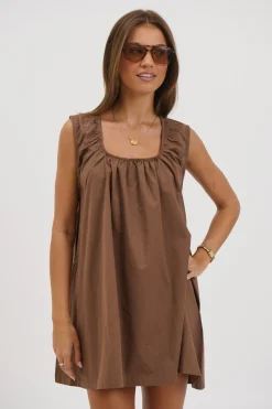 Miley Mini Dress Chocolate
