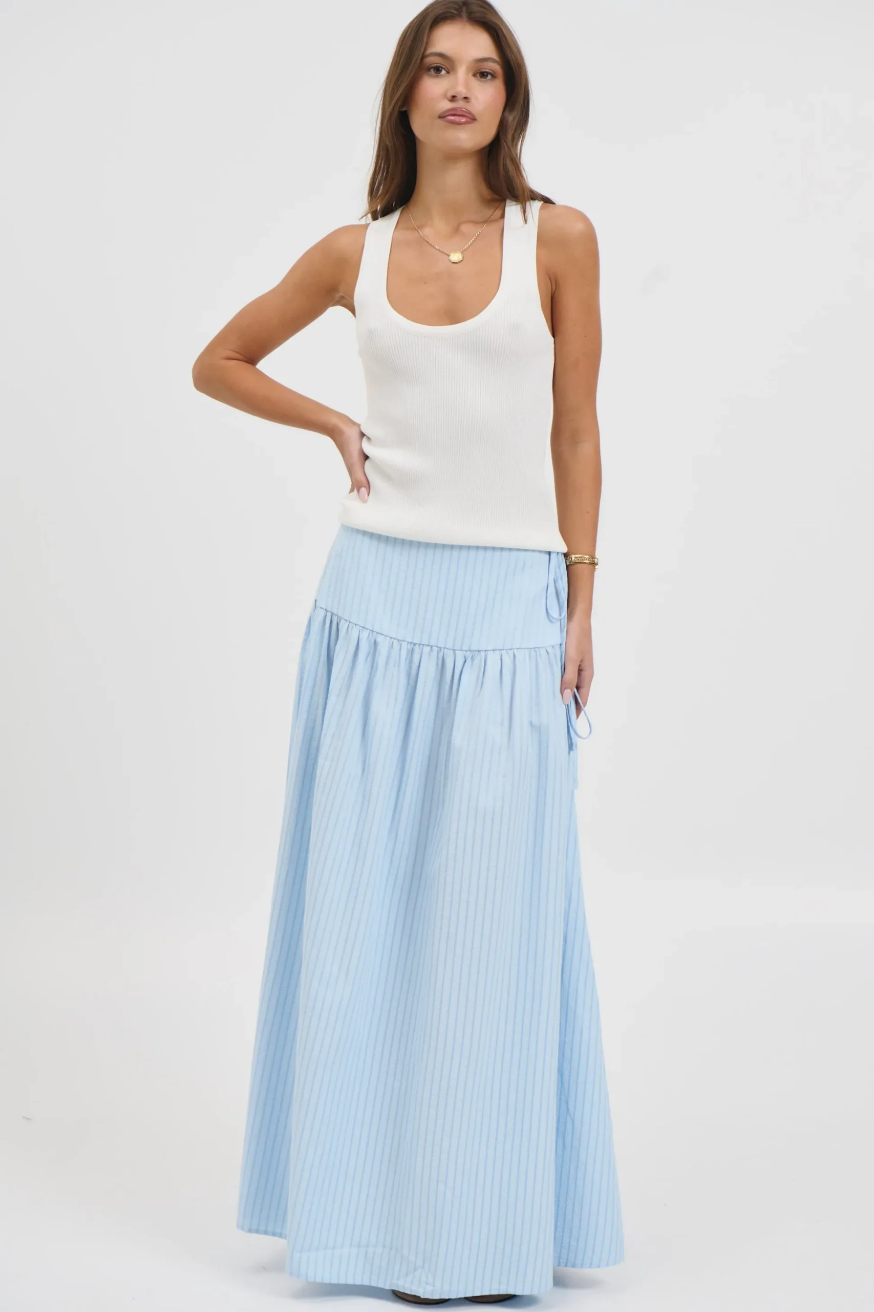 Minnie Maxi Skirt Sky