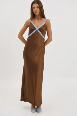 Naya Midi Dress Chocolate