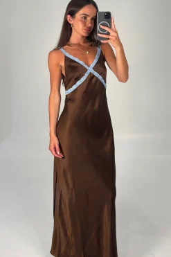 Naya Midi Dress Chocolate