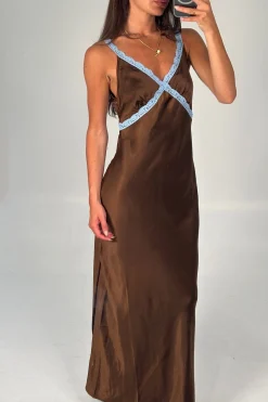 Naya Midi Dress Chocolate