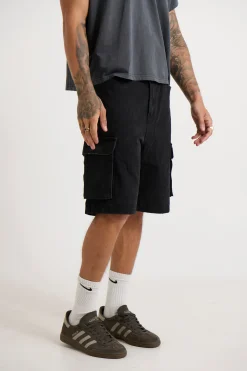 Neil Cargo Denim Short Black