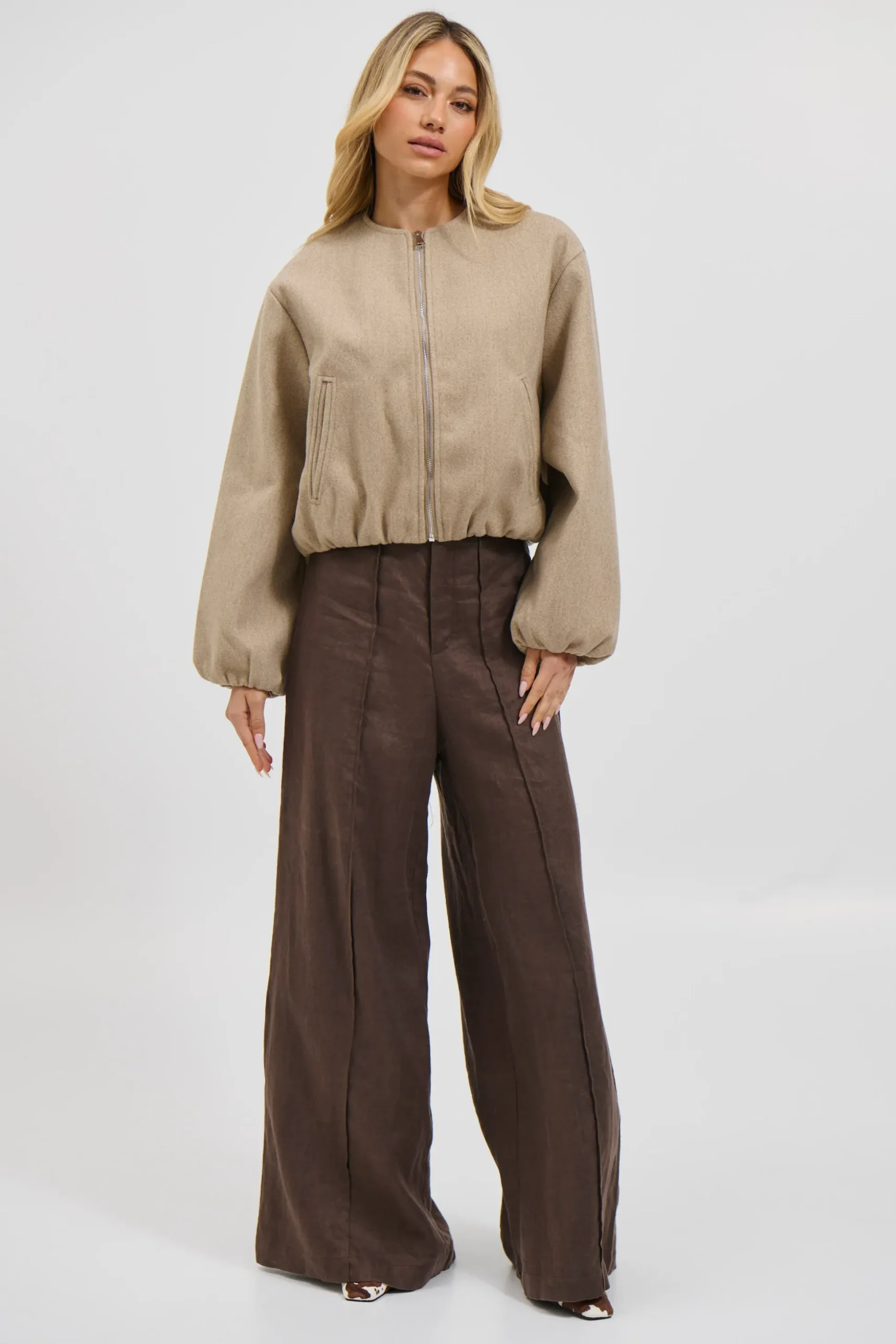 Nella Bomber Jacket Beige