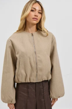 Nella Bomber Jacket Beige