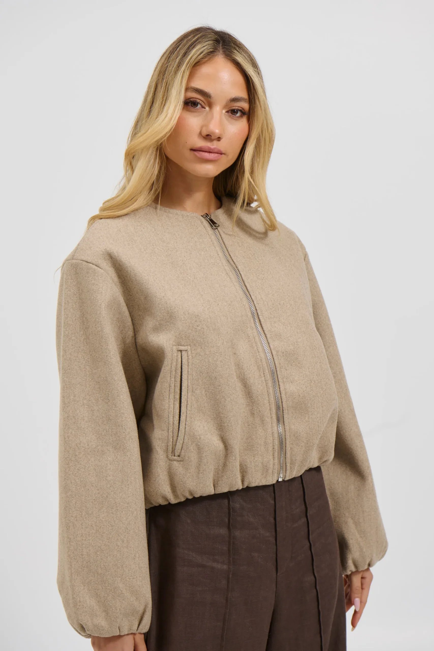 Nella Bomber Jacket Beige