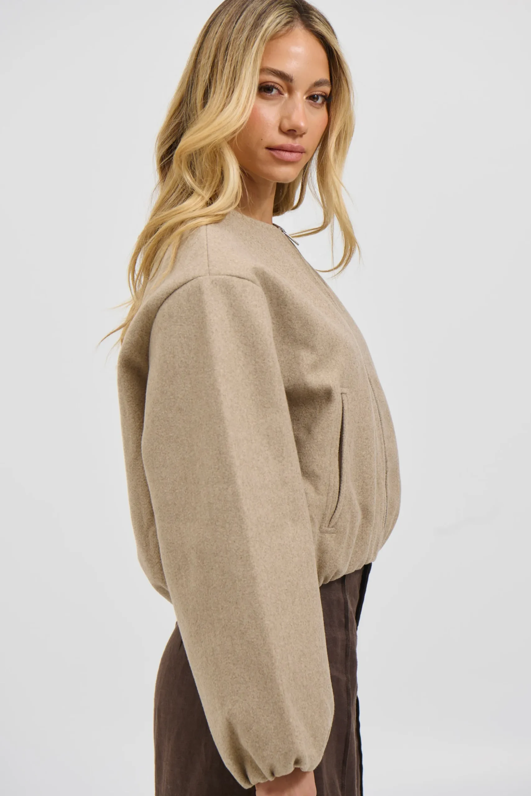 Nella Bomber Jacket Beige