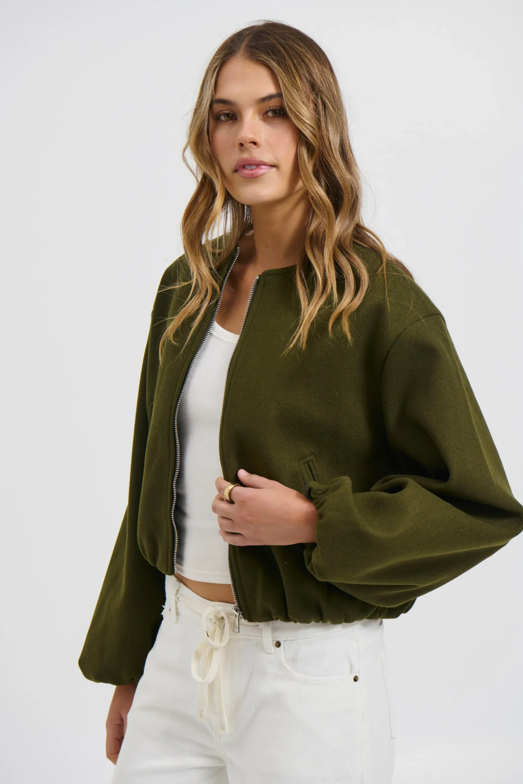 Nella Bomber Jacket Khaki