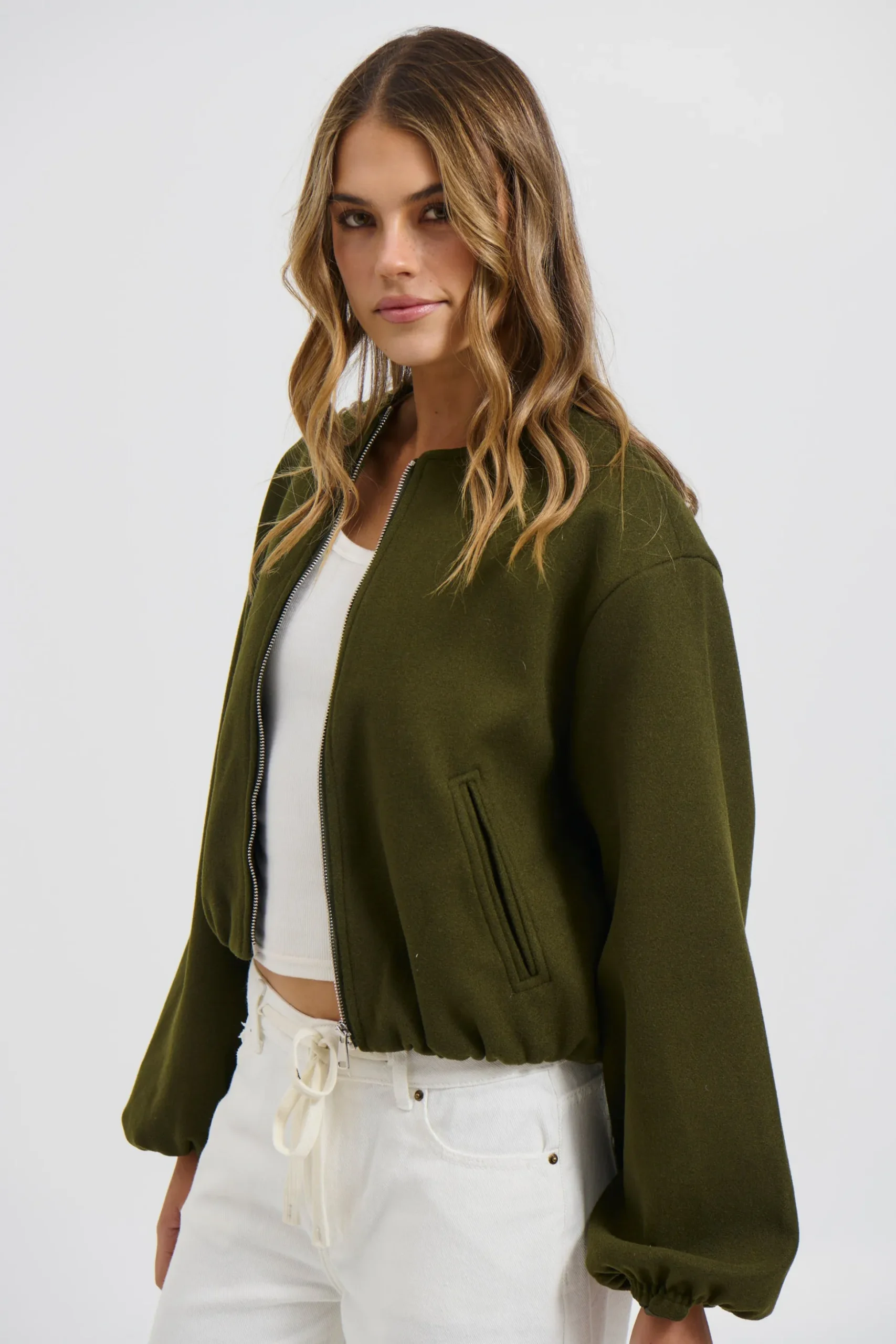 Nella Bomber Jacket Khaki