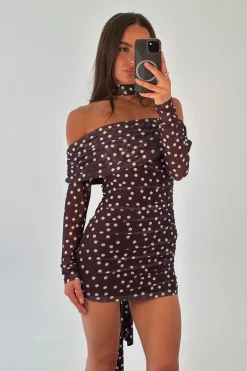 Nicolina Mini Dress Coffee