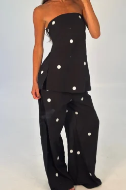 Nora Set Black Polka