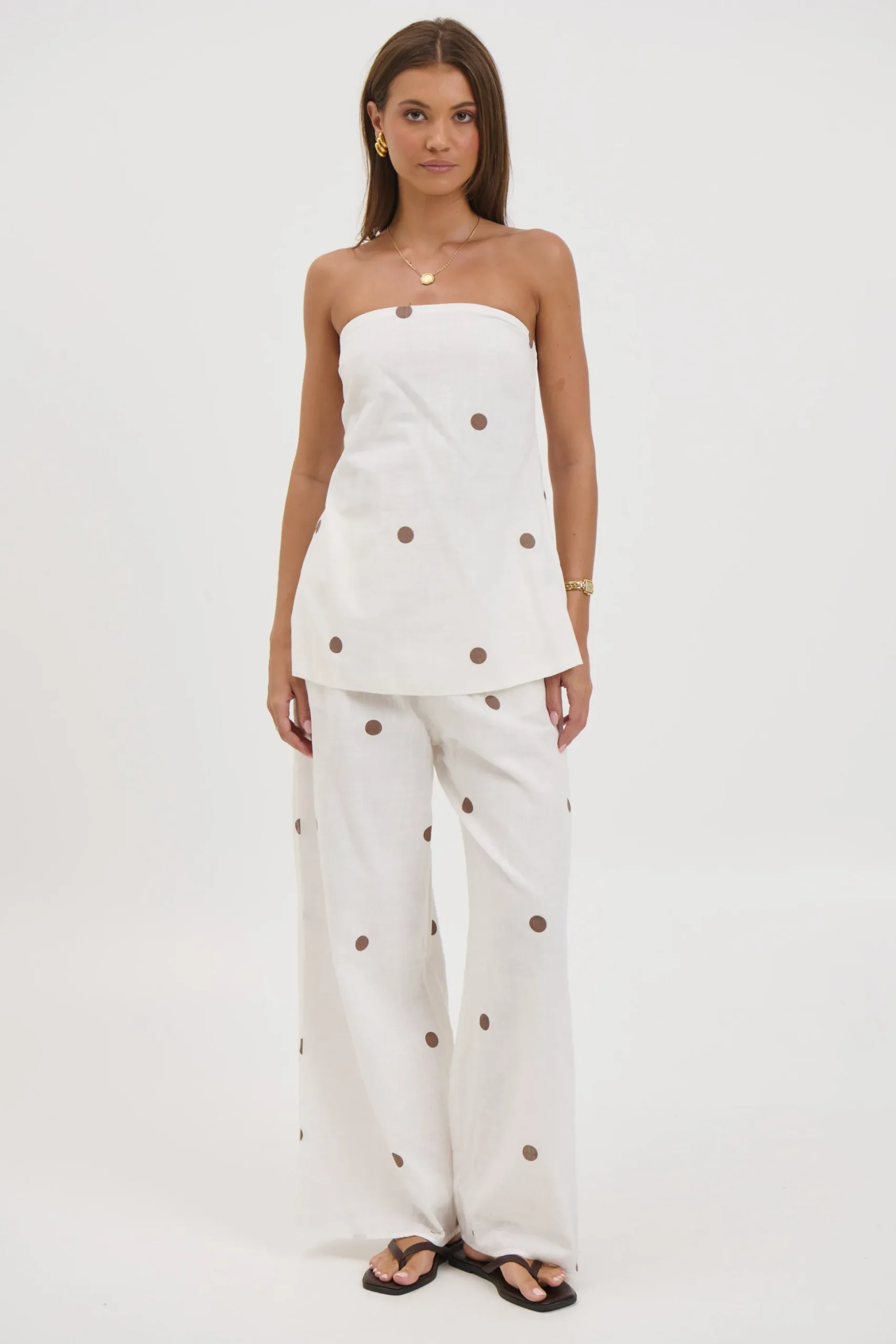 Nora Set White Polka