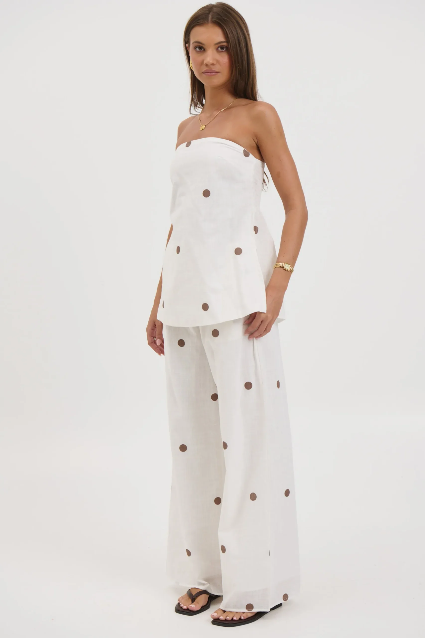 Nora Set White Polka