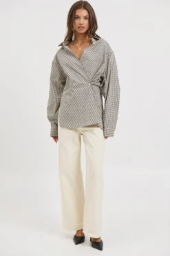 Notting Hill Shirt Cream Check