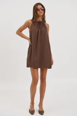 Novie Mini Dress Chocolate