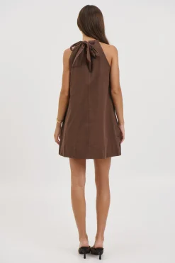 Novie Mini Dress Chocolate