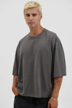 NTH Crop Box Tee Charcoal