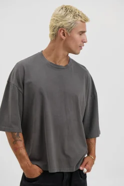 NTH Crop Box Tee Charcoal