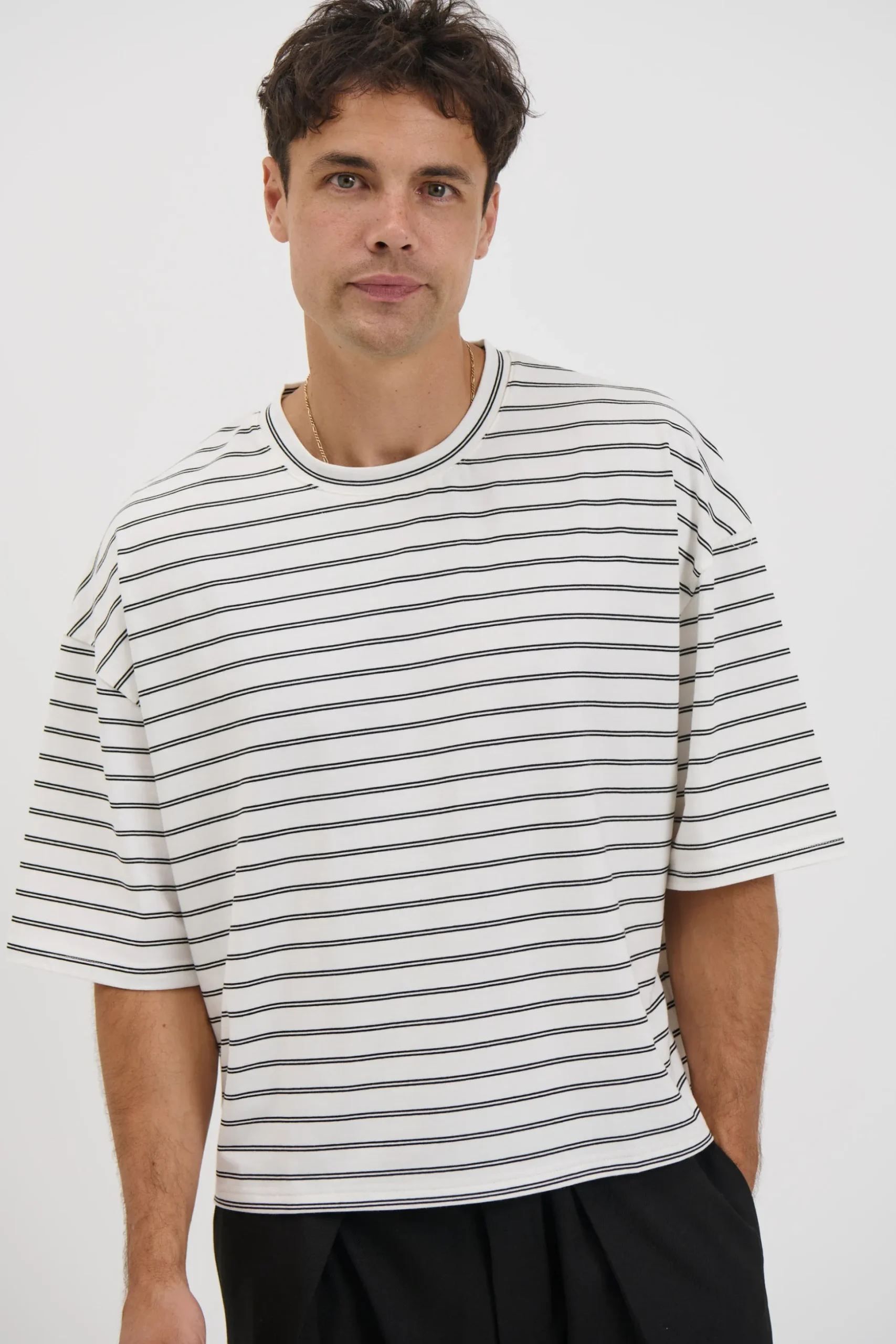 NTH Crop Box Tee Double Stripe