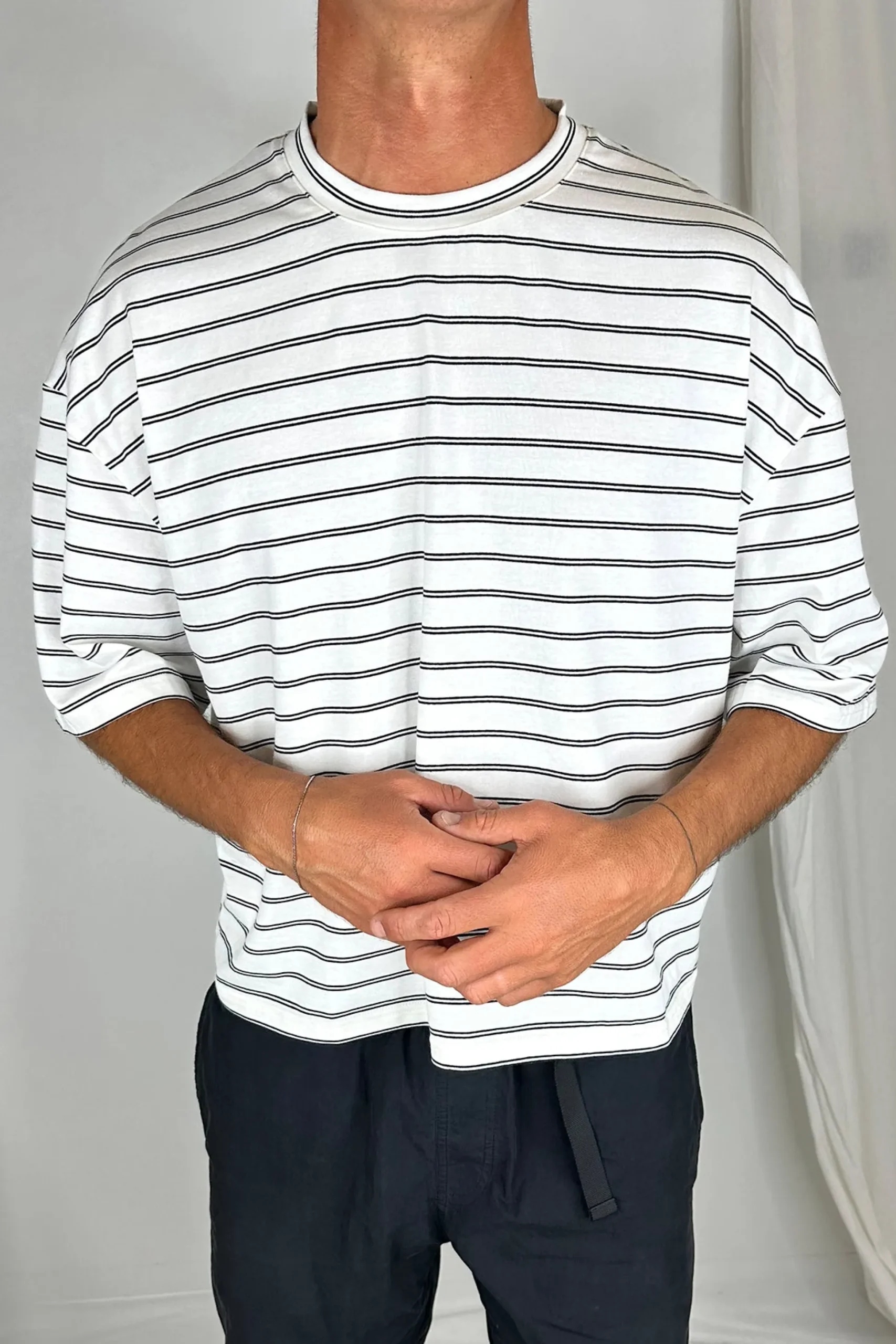 NTH Crop Box Tee Double Stripe