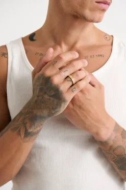 Nth Etched Ring Gold