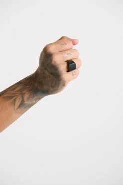 NTH Squircle Signet Ring Black