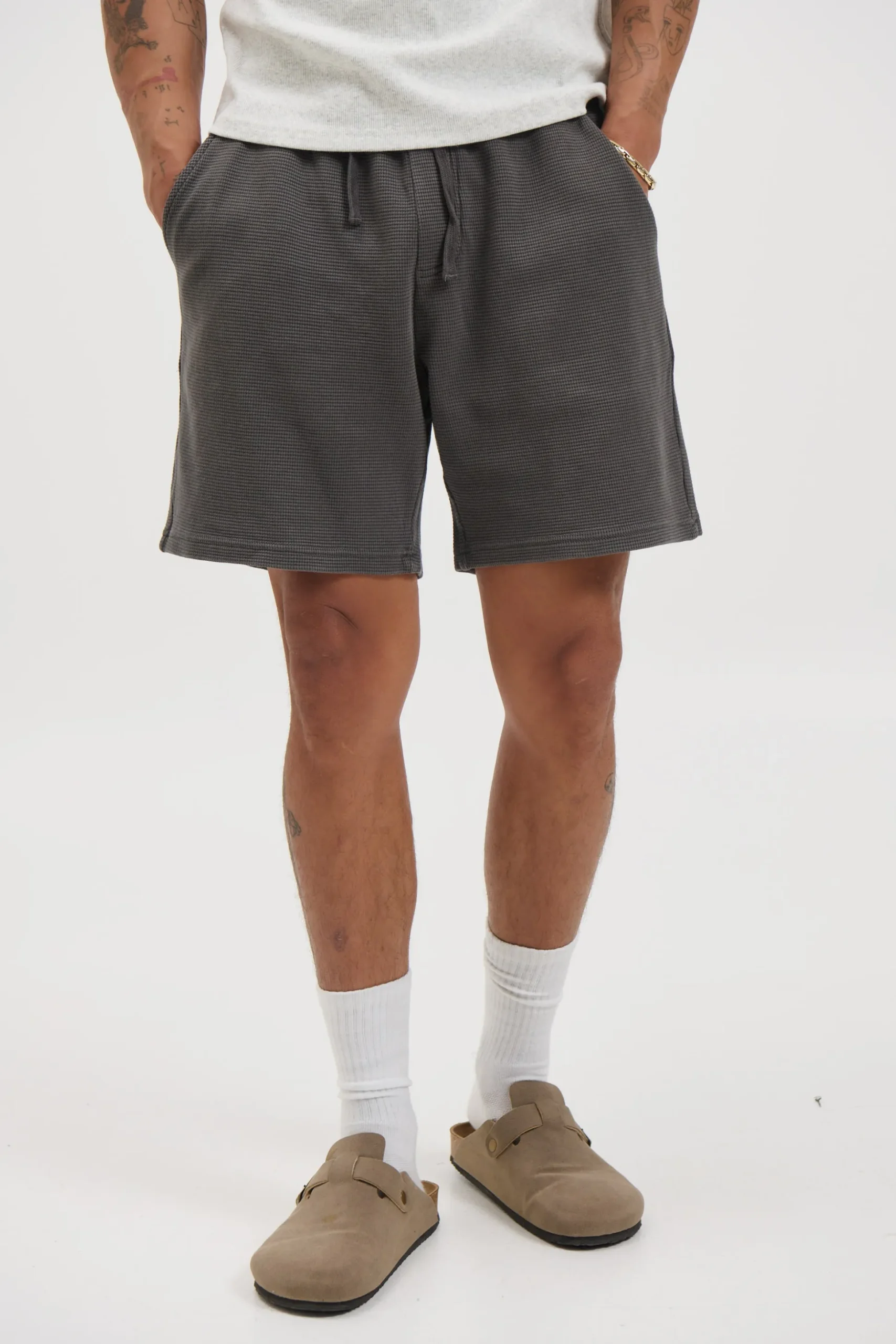 NTH Waffle Short Charcoal