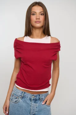 Nylah Knit Top Red