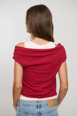 Nylah Knit Top Red
