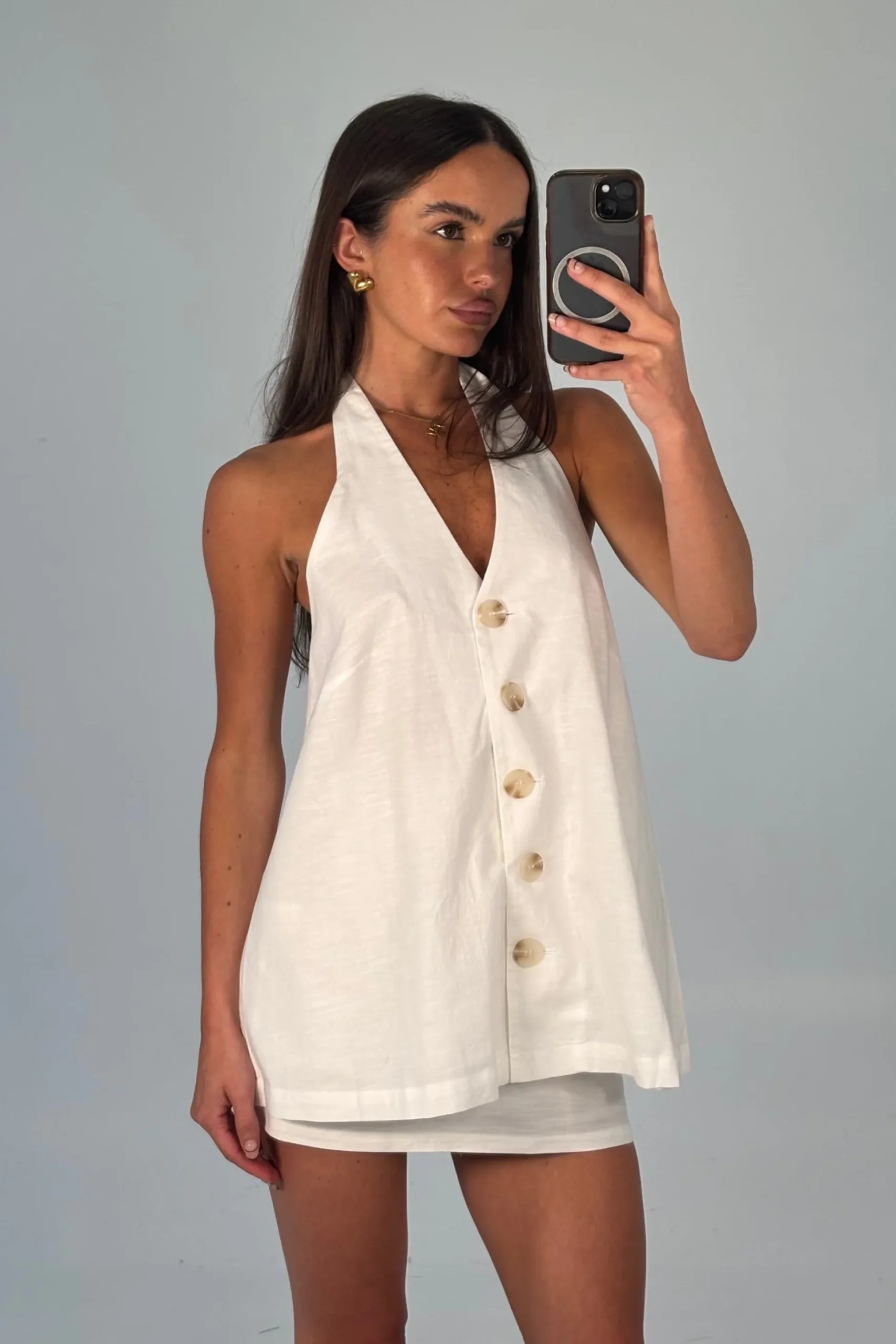 Octavia Vest White